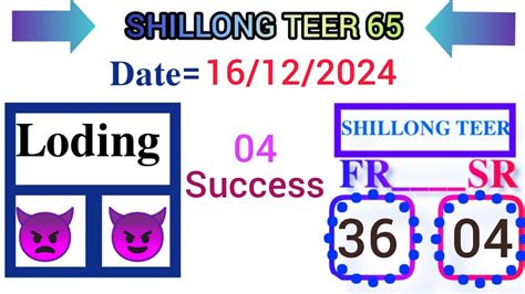 Shillong teer official VIP number .